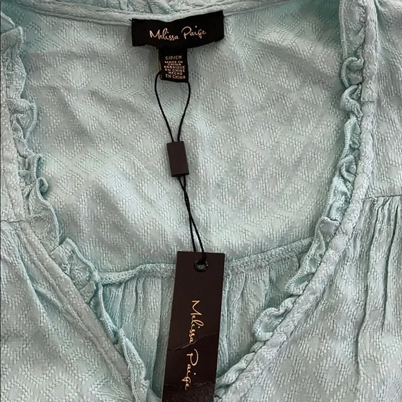 ⭐️🌸Melissa Paige aqua shores sleeveless top S NWT - Picture 4 of 8